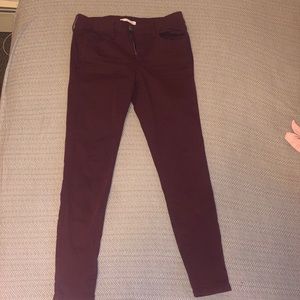 Maroon skinny jeans/ jeggings